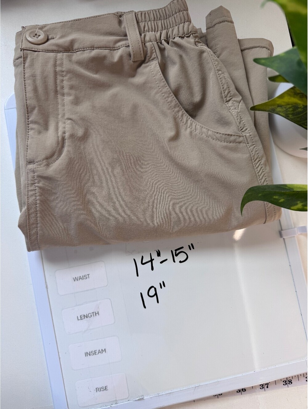 Khaki Hiking Skort Women’s XS High Rise Stretch Utility Travel Zip Pockets - Picture 7 of 8